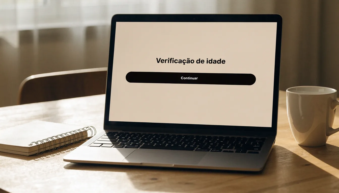 Uma folha de licença em papel com um selo vermelho, pousada numa secretária de madeira ao lado de uma caneta